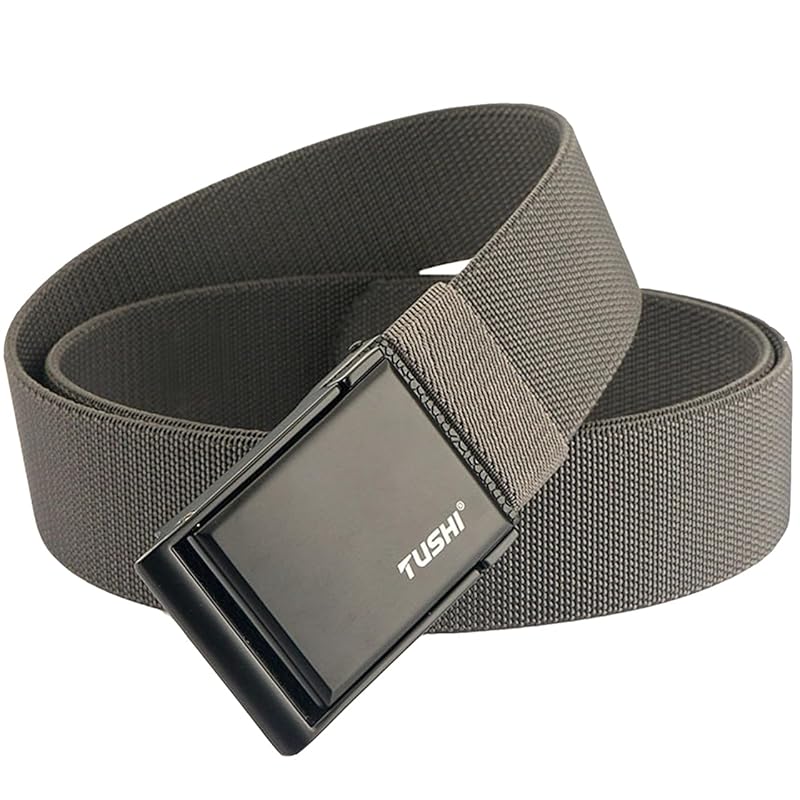 

[Borozoo] belt men s For work nylon belt golf casual For work For mountain climbing stepless adjustment Alloy buckle [width 38mm length 120cm]