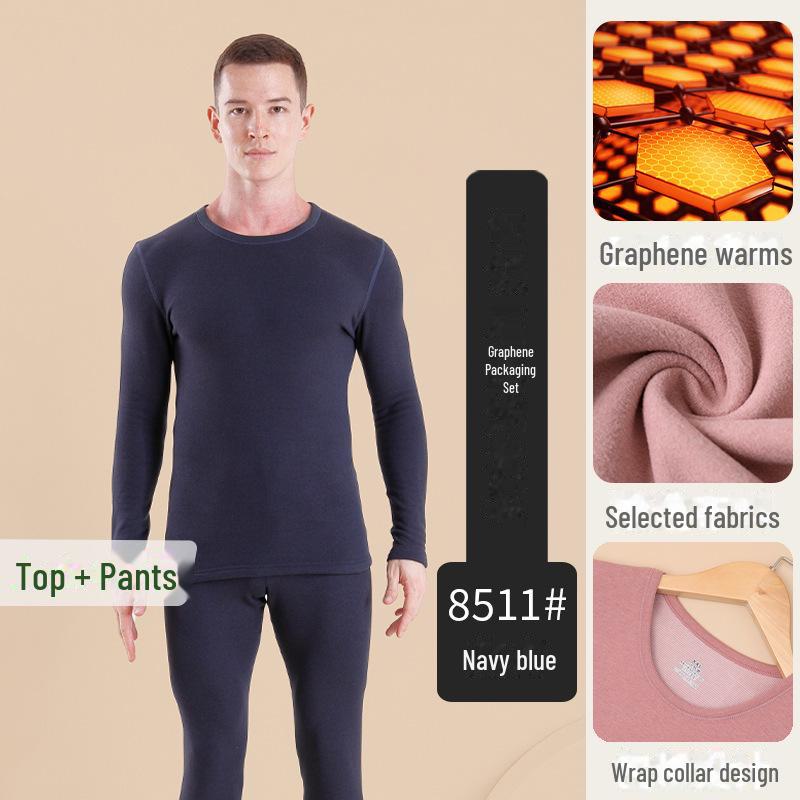 "7A Antibacterial Graphene Thermal Underwear Set - Men's and Women's Velvet Seamless Winter Base Layer"