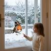 Outdoor Balcony Glass Decorations Christmas Bird Static Window Stickers, PVC Waterproof Decorative Decals Durable Indoor Accents for Holiday
