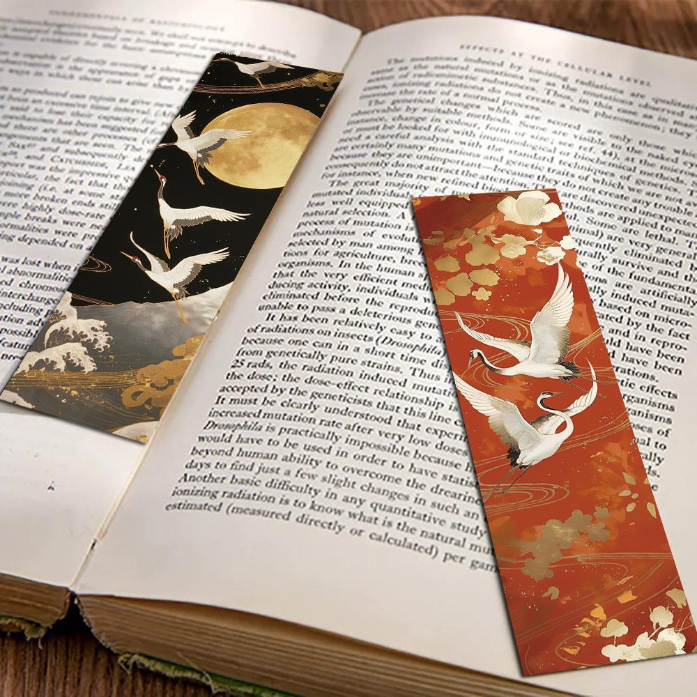 30PCS Ancient Style Crane Bookmark Nostalgia Harajuku Cartoon Gifts Creative Students Girls Cartoon Phone Gifts Home Bookmarks