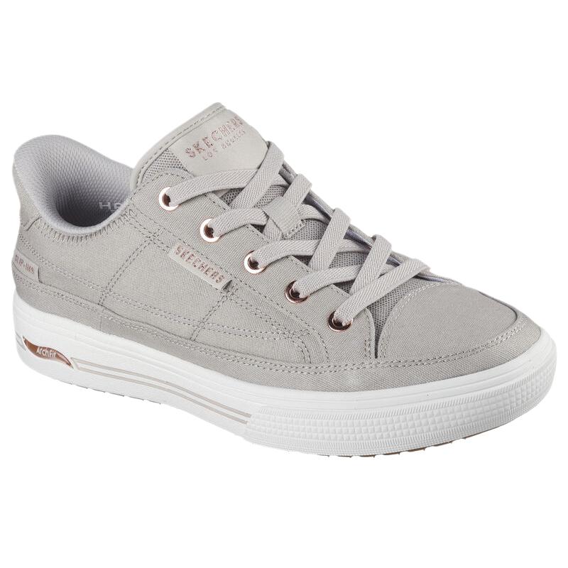 Skechers Arch Fit Arcade - Ci vediamo lì Tela Comode Moda Trendy Casual Scarpe da Ginnastica Basse Scarpe da Ginnastica da Donna Beige 177197-TPE