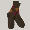 OWN FEATURE COLOUR.OFC Argyle Socks (khaki brown)