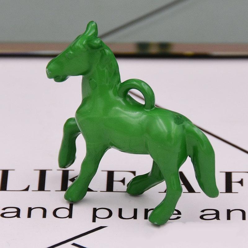 10 szt. Akrylowe Uv Błyszczące Kolorowe Charmsy Wisiorki 3D Konia Do Tworzenia Biżuterii Naszyjnik Kolczyki Bransoletka Akcesoria DIY