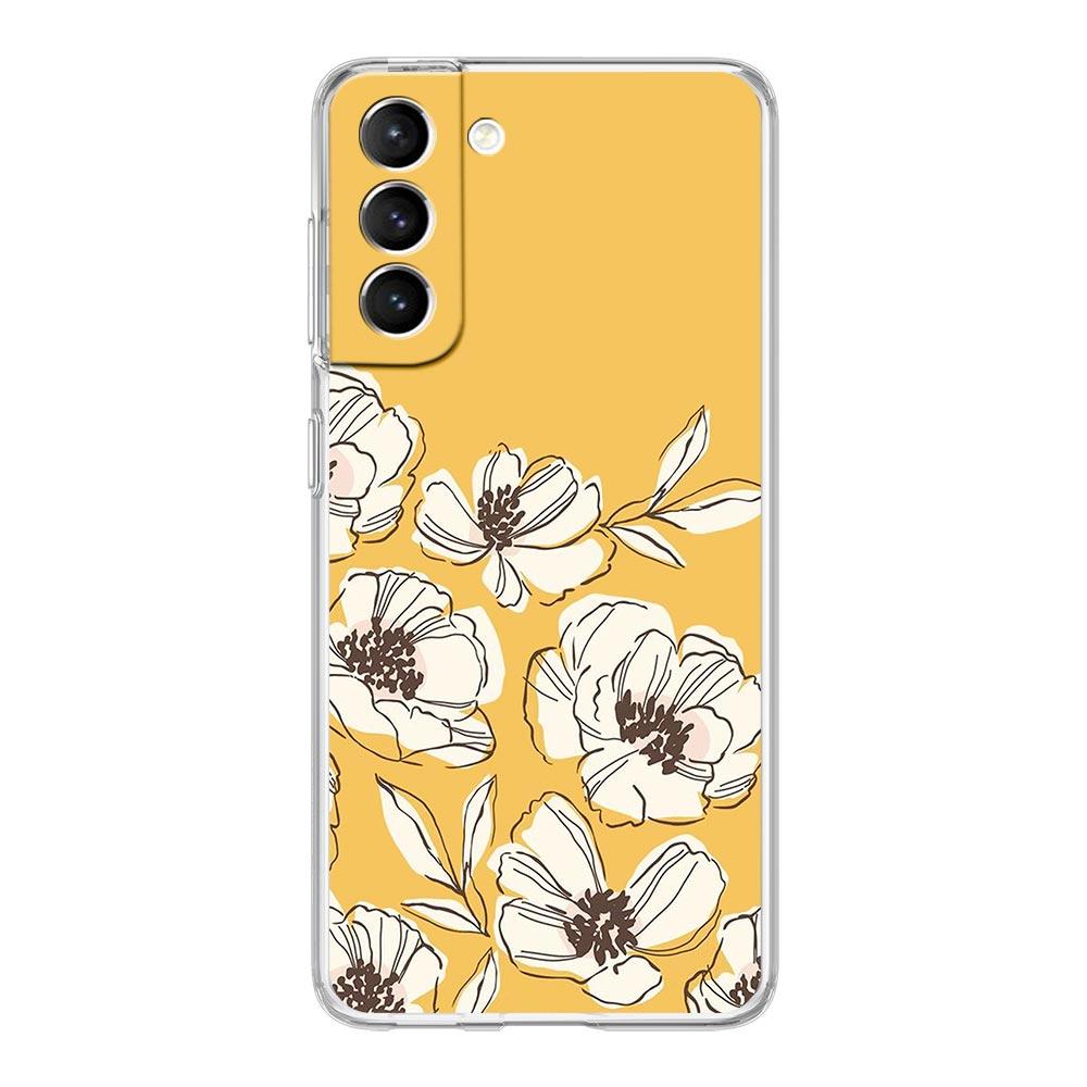 Flower Phone Case For Samsung Galaxy S24 S23 S22 S20 Ultra S21 FE 5G S10 S9 Plus S10E S8 Soft Silicone Clear Cover