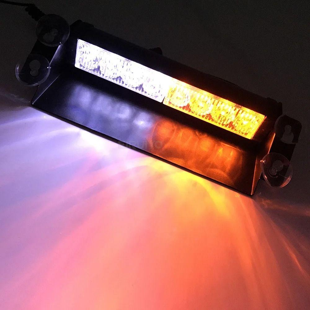 Aluminium Alloy LED Police Strobe Lamps 8LED Emergency Signal Lamps  Emergency