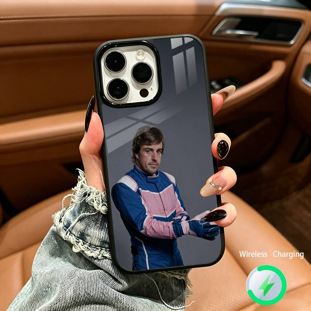 Spain- F-Fernando A-Alonso FA For IPhone17 16 15 14 13 12 11 Plus Pro Max Plus Wireless Charger Phone Case