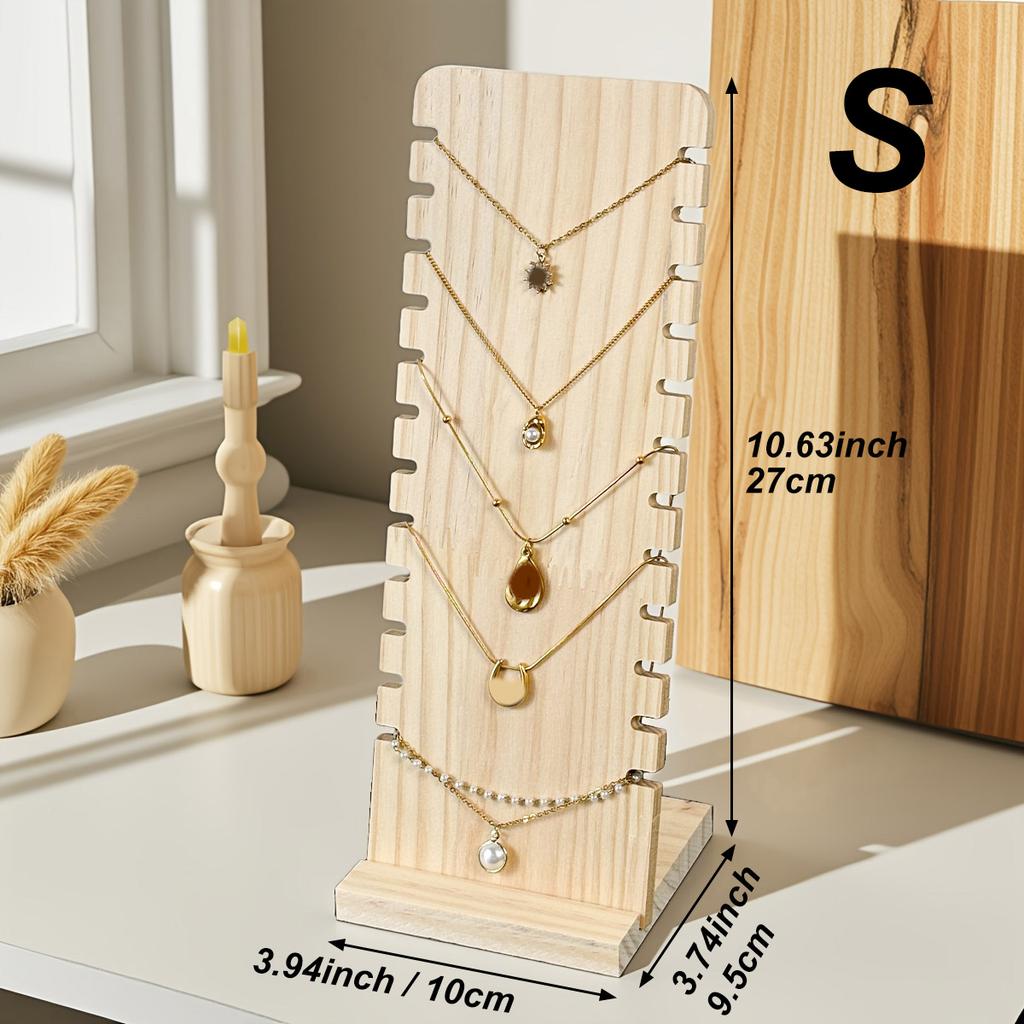1pc Wooden necklace display rack, independent jewelry storage rack, bracelet and pendant holder, jewelry rack