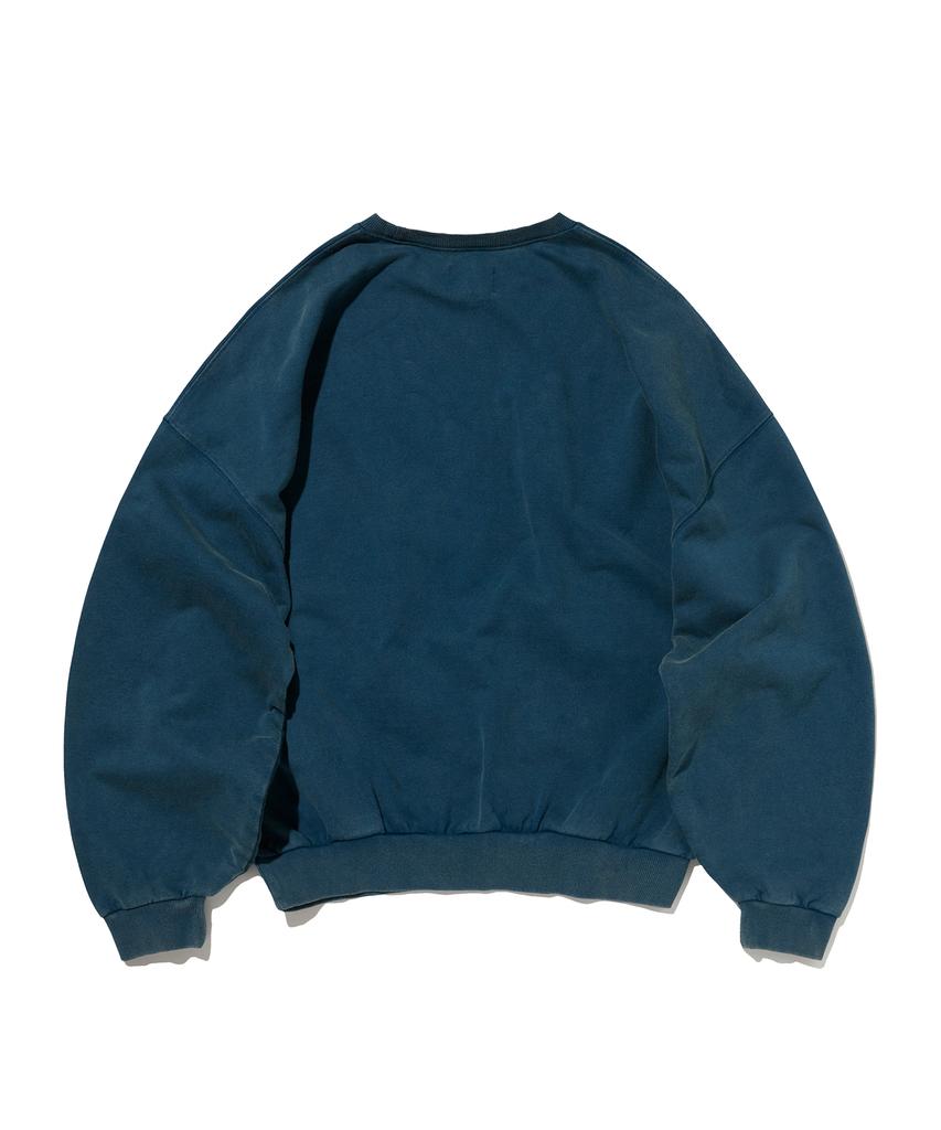 Seuweideu Cropped Washed Crewneck [Deep Green]