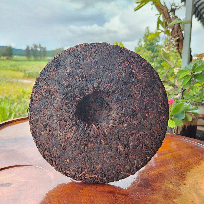 357g Torta di Tè Pu'er Maturo Old Panzhang Menghai Invecchiata Torta di Tè Pu'er HongJinYin