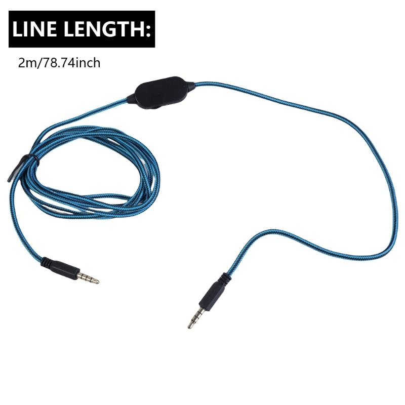 Detachable Gaming Headsets Cable for AW310H with Inline Mute and Volumes Control