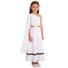 Vestido sem mangas de retalhos metálicos para meninas Fantasia de Deus Grego Romano Manto Xale Roupa de Palco
