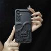 Luxury Matte Hollow Out Skeleton Skull Phone Case For Samsung Galaxy S25 S24 S23 Ultra Plus Shockproof Cover