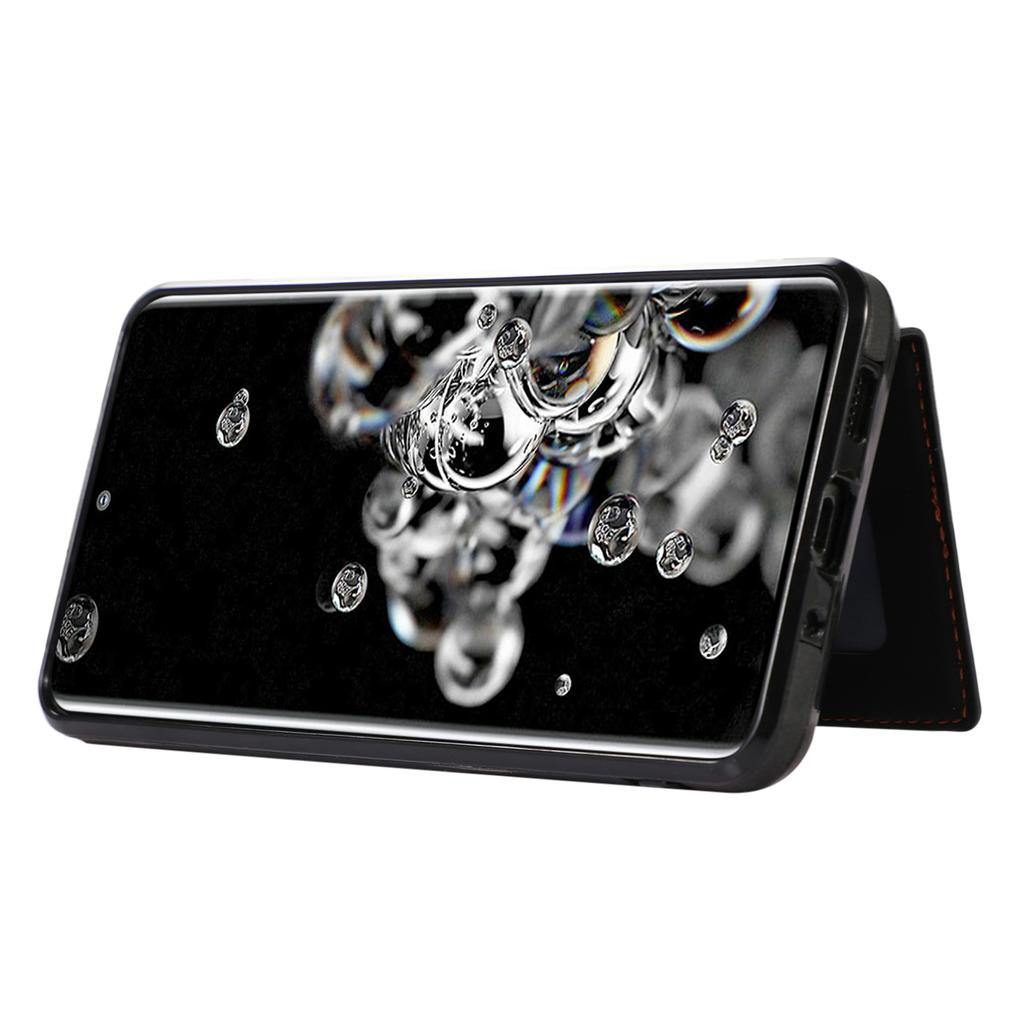 Phone Case for Samsung Galaxy S20 Ultra Card Holder TPU+PU Leather Kickstand Phone Cover