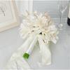 Pearls Decors Artificial Orchid Bride Bouquet Wedding Flower Arrangement Bridal Shower Photoshoots Decoration