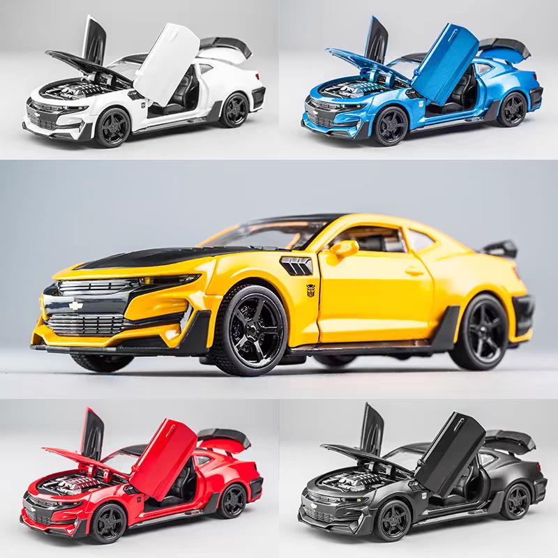Chevrolet Camaro Supercar Simulation Diecast & Toy Vehicles Sounds & Light Pull Back Car 1:32 Alloy Model Gifts For Children