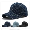 Fashion Sequin Hat Denim Perforated Baseball Cap Korean Version Casual Versatile Hardtop  Trendy Duckbill Cap