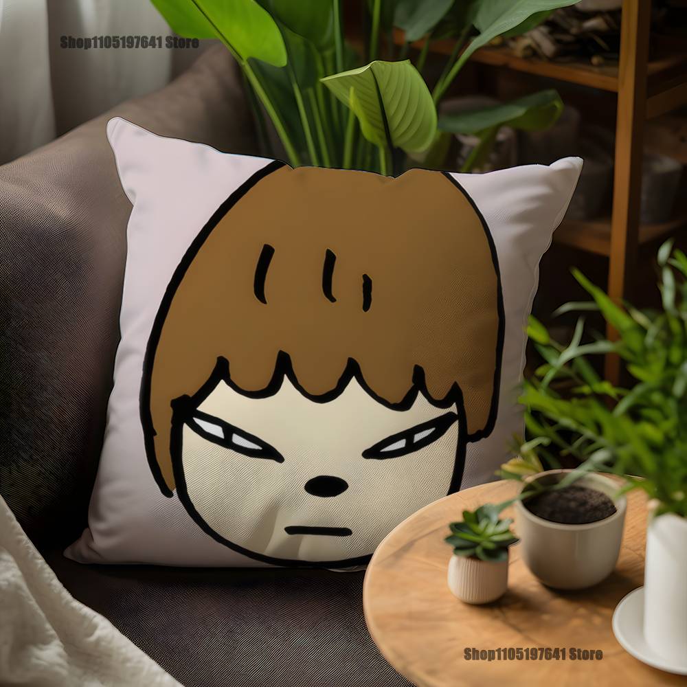 Y-Yoshitomo-ES Nara Pillow Case For Sofa Decor Car Office Room Printing Cushion Cover Decorations and Protector