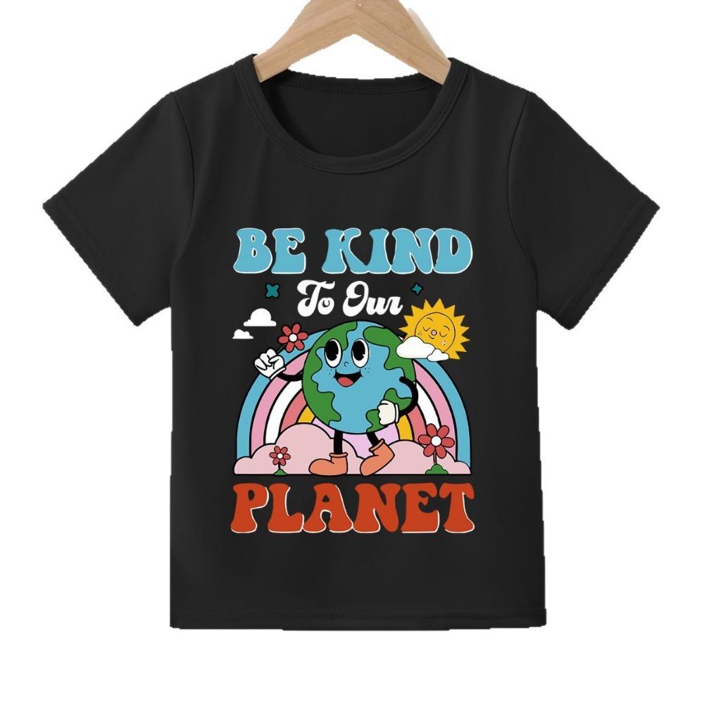Children s cartoon print soft and comfortable short-sleeved T-shirt 100