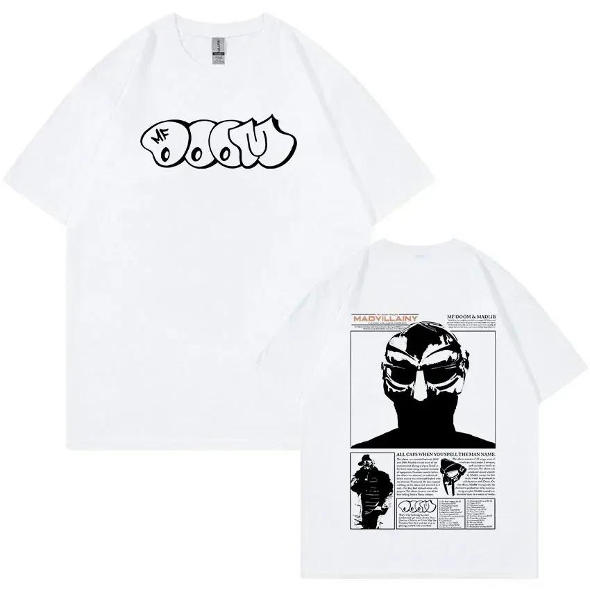 

Rapper Mf Doom Graphic T Shirt Madvillainy Metal Music Album T-shirt Men Women Punk Vintage Tshirt Streetwear 4XL