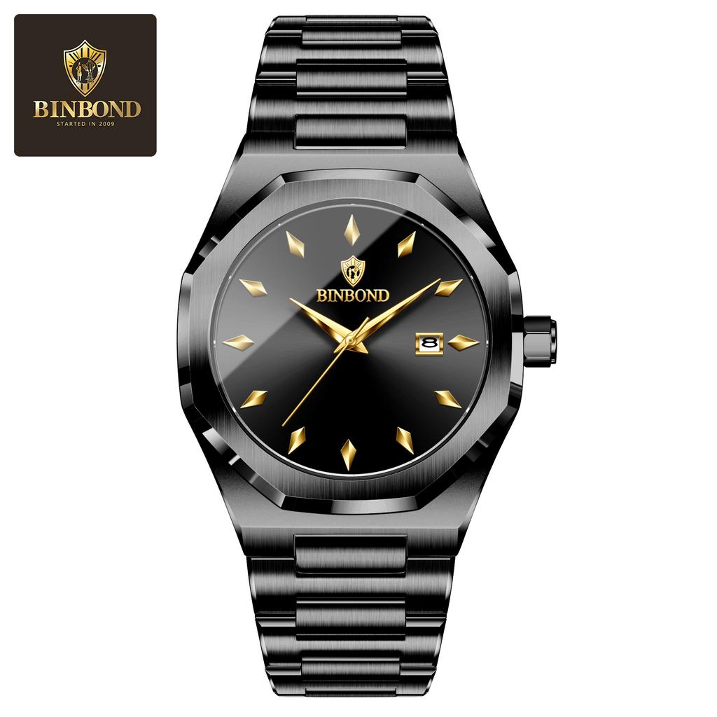 New Luxury Men's Quartz Watch Stainless Steel Strap Fashion Casual Waterproof Watch Top Business Calendar Men's Watch