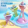 USB Rechargeable Portable Stroller Fan with 3 Speed Settings 360° Rotating Clip-On Cooling for Baby Crib Travel Car Seat
