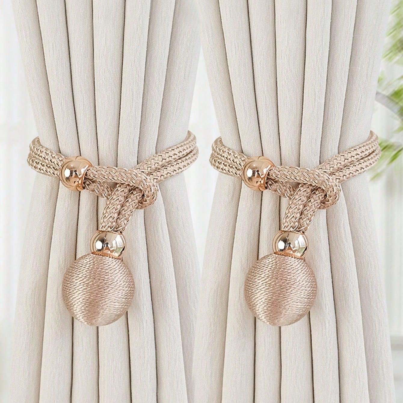 

1 шт. Декоративный шарик Полиэстеровый подхват для штор, Современный однотонный подхват для штор с помпоном, Подарки на день рождения, выпускной шампанского