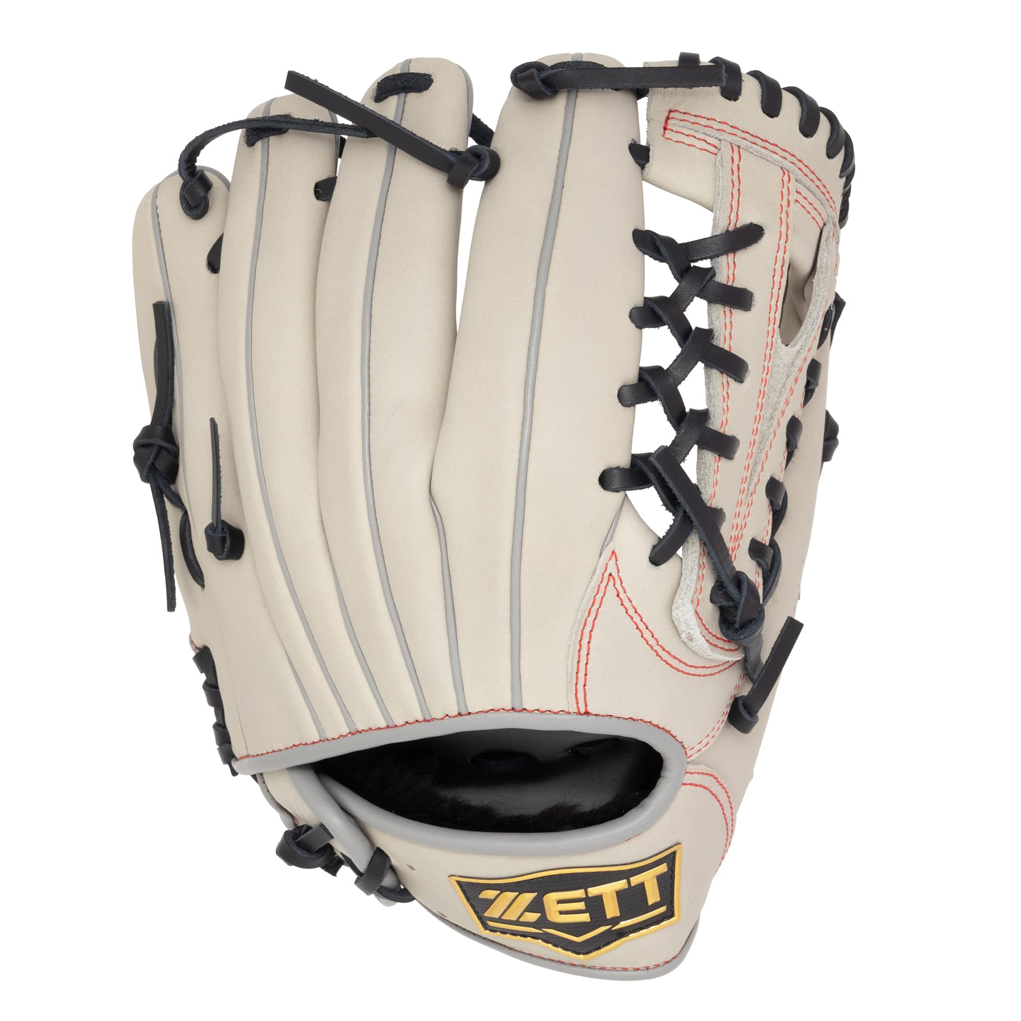 ZETT Youth Softball Ground Gray x Size L heights BJG762650 Glove, Hero, All-Around, Right-Handed Throw, Black, (For 140-155cm),