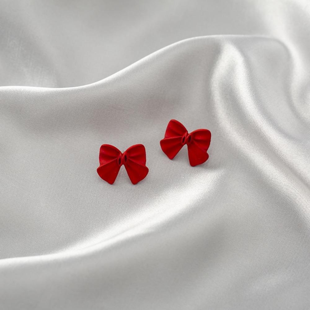 Silver Needle Diamond Bow Earrings Simple and Versatile High-quality Stud Earrings Women's Niche Light Luxury High-end Earrings