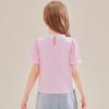 Hello Kitty Girls' Summer Cartoon Heart Print Puff Sleeve T-Shirt