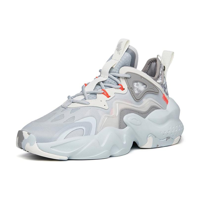 Anta Bastard Peak Lightweight And Wear-resistant Low-Top Sports Casual Shoes Men's Gray White Sneakers 112228080-4
