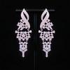 Zircon Fringed Flower Earrings Niche Exquisite Temperament Earrings Fashionable Versatile High-end Earrings Women