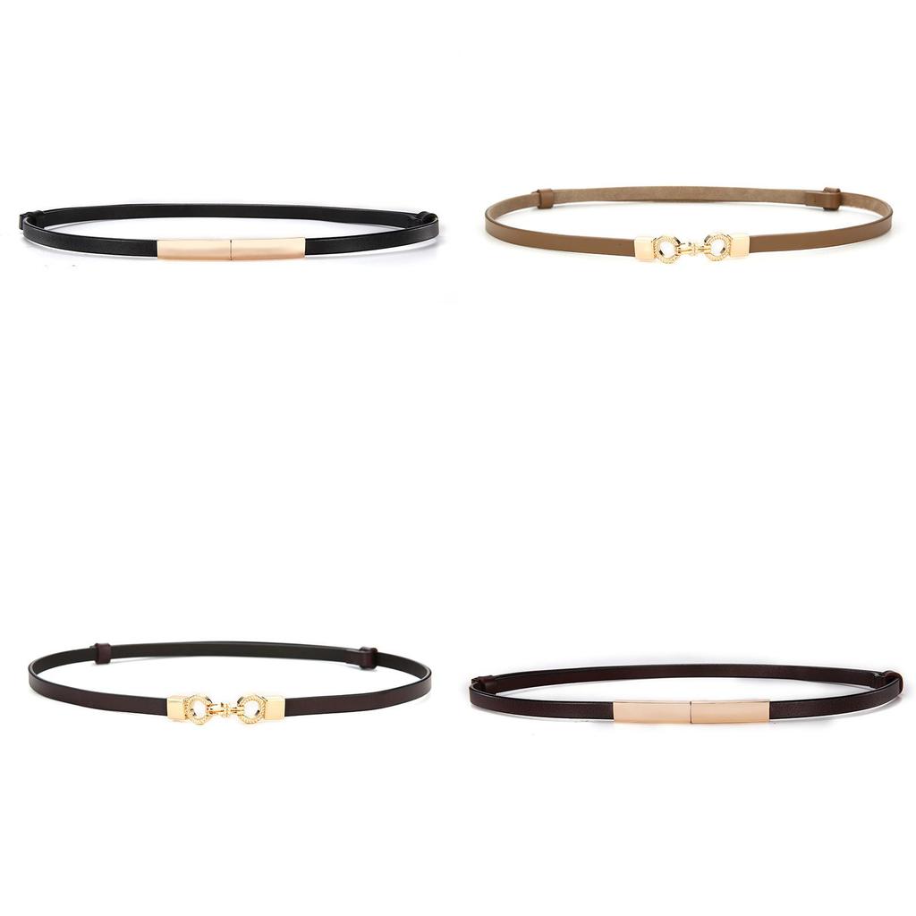 Ladies Genuine Leather Waist Belt With Tie Knot Decor For Casual Dress Wear