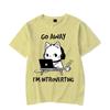 Go Away I’m Introverting Graphic T Shirts Funny Cat Gamer Gaming Tshirt Tops Fashion Harajuku T-shirts WoBrand T-shirt