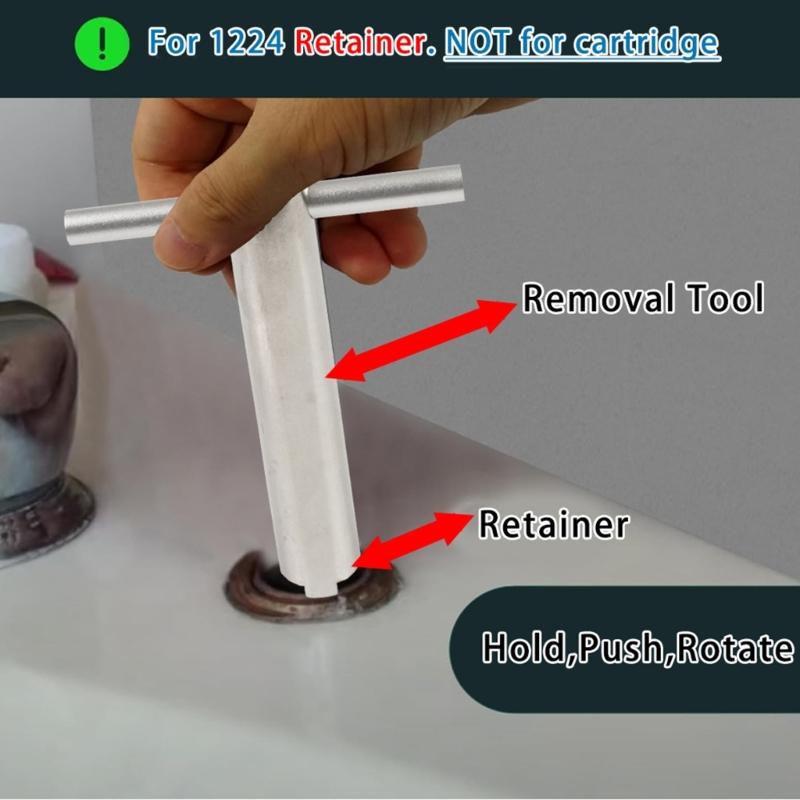 Retainer Removal Tool Easy to Use with Handle Designs Easy Push & Pull Tool for 1224 Cartridge Faucet Replacement