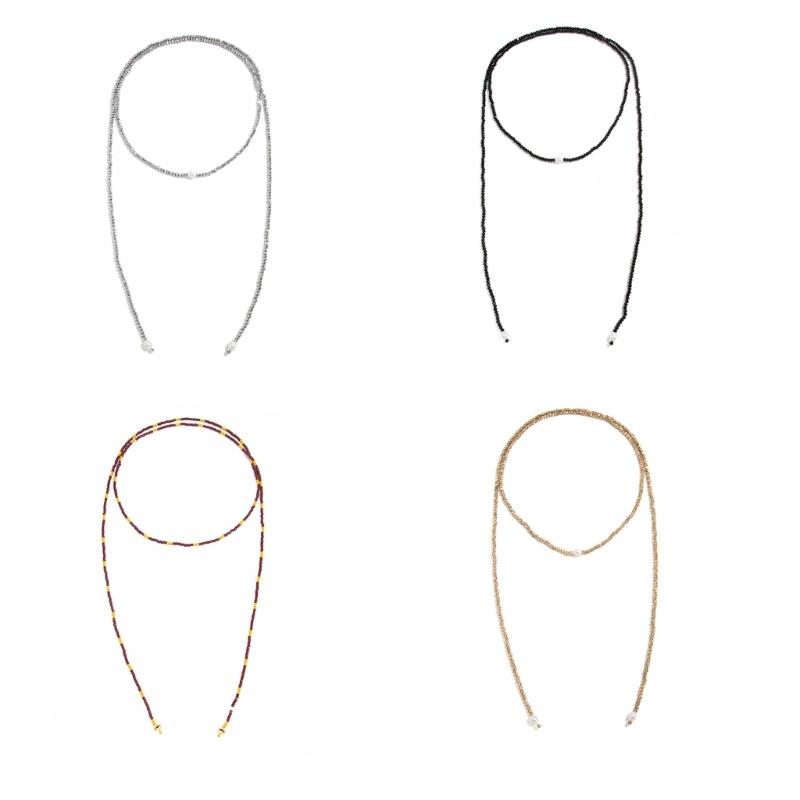 Vintage Bead Long Necklace Neckwear with Cool Minimalist Accent for Casual and Formal Wear Comfortable Lightweight
