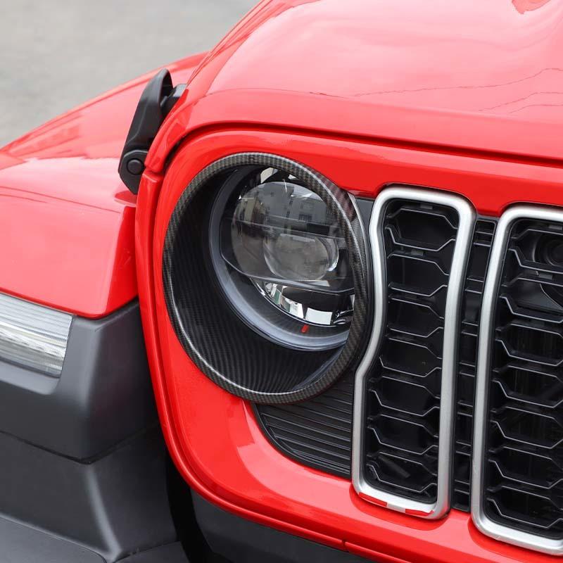 Car Headlight Bezel Decoration Sticker Cover for Jeep Wrangler  Wrangler JL For JT Gladiator 2024 Up Car Interior Accessories