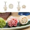Chinese Style Flower Mooncakes Stamp Tool Green Bean Pastries Stamp Innovative Pastries Mold for Cultural Celebrations