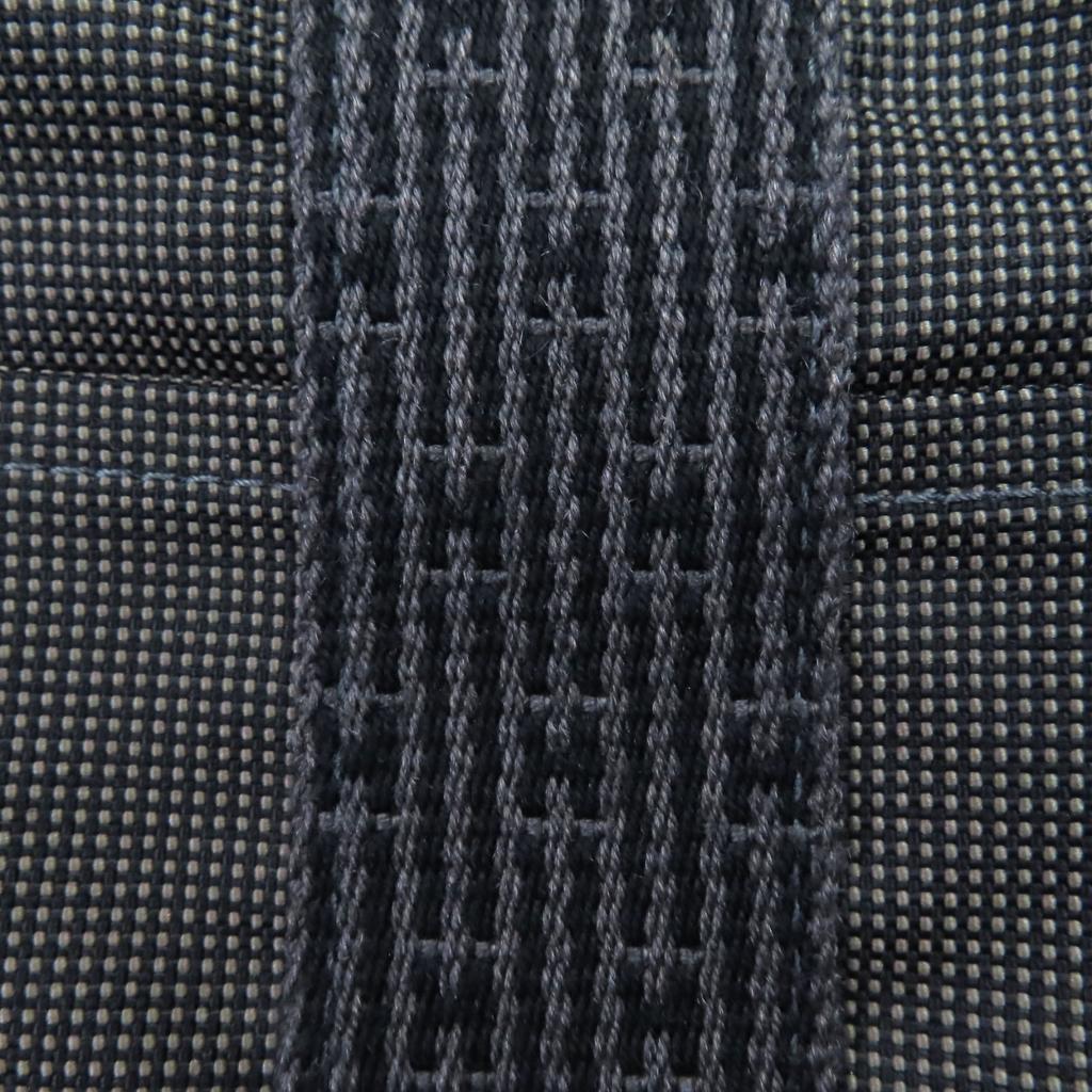 Great HERMES Tote Bag Her Line MM H Logo with Serie Buttons On Canvas Gray Women Used