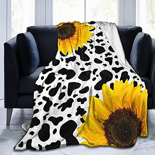 Sunflower Pattern Flannel Blanket Sofa Bed Sheet Bedspread Blanket Direct Supply