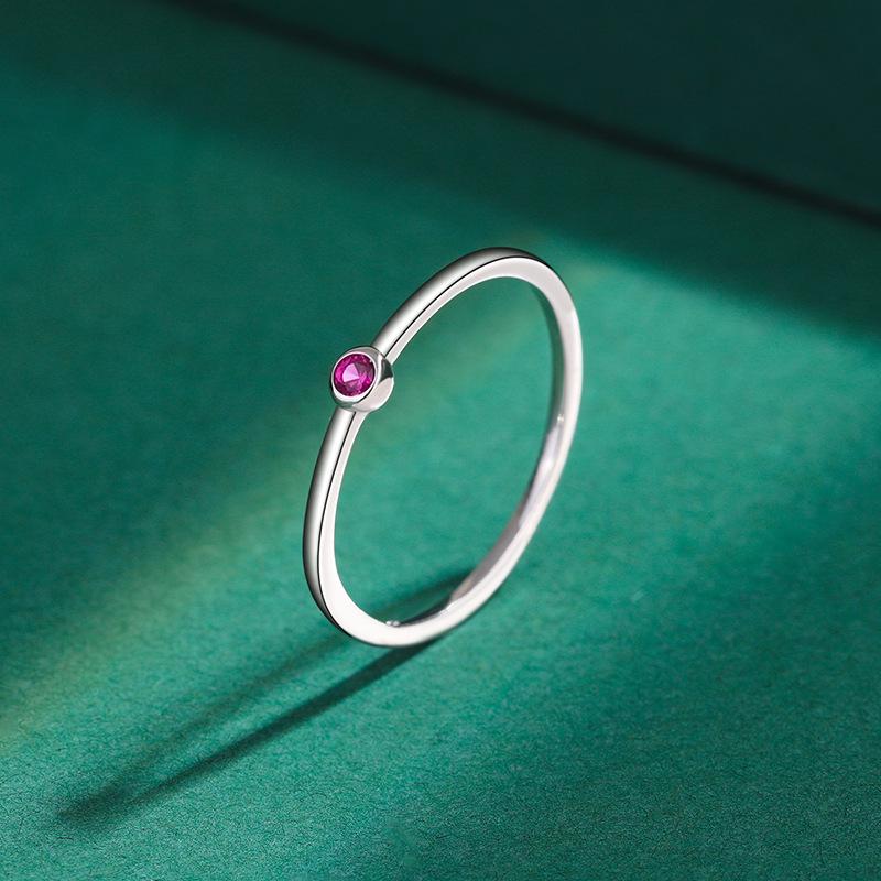 12 Constellations S925 Sterling Silver Zircon Ring for Women - Diamond-Set Japanese Light Luxury