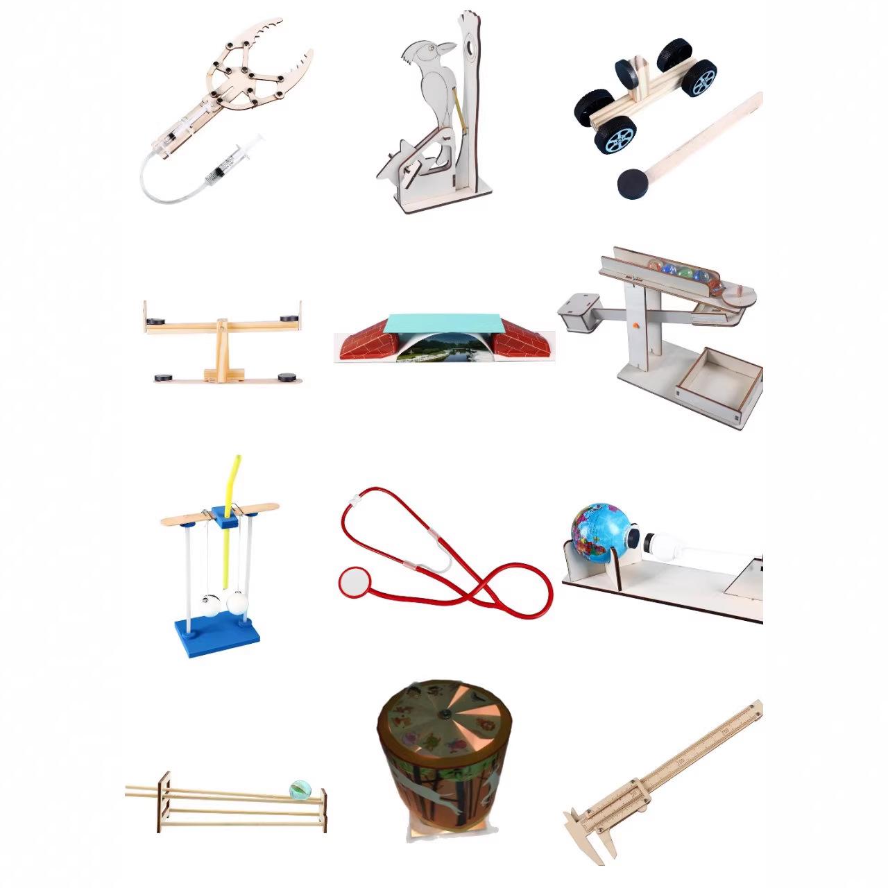 Primary School STEAM Physics Experiment Kit - DIY Science Teaching Aids Wood