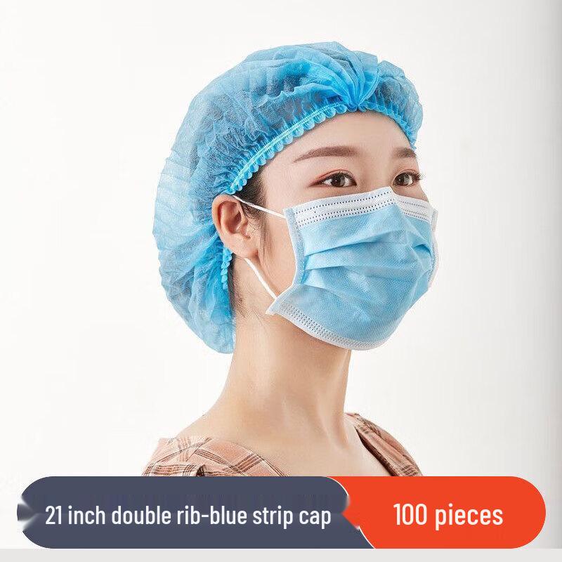 Disposable Non-Woven Bouffant Caps, 100 Count