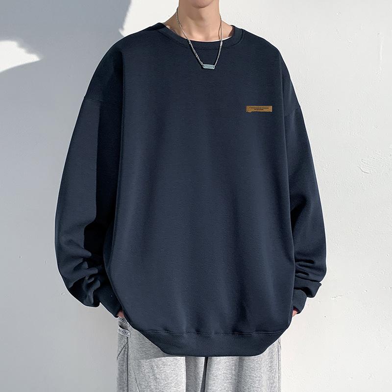 Tröja Herr Vår och Höst Herr Sport Casual Långärmad Pullover Lös Rundhalsjacka Par Tröja Herr