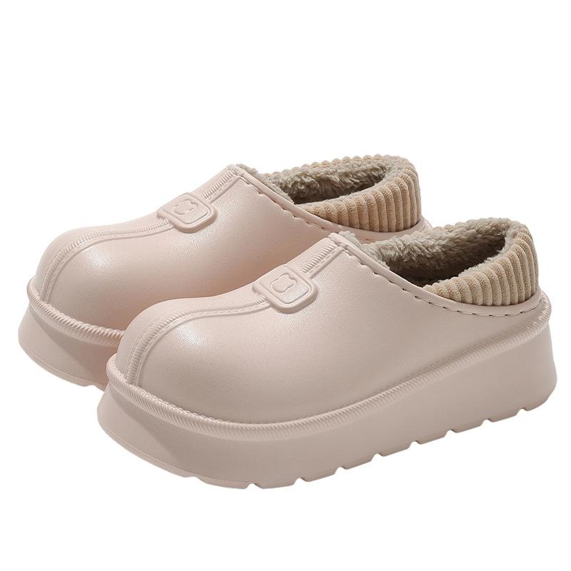 Taschenferse wasserdichte Baumwollschuhe dicke Sohle Winter Zuhause Wärme rutschfest Indoor Haushalts-Baumwollpantoffeln externer Verschleiß