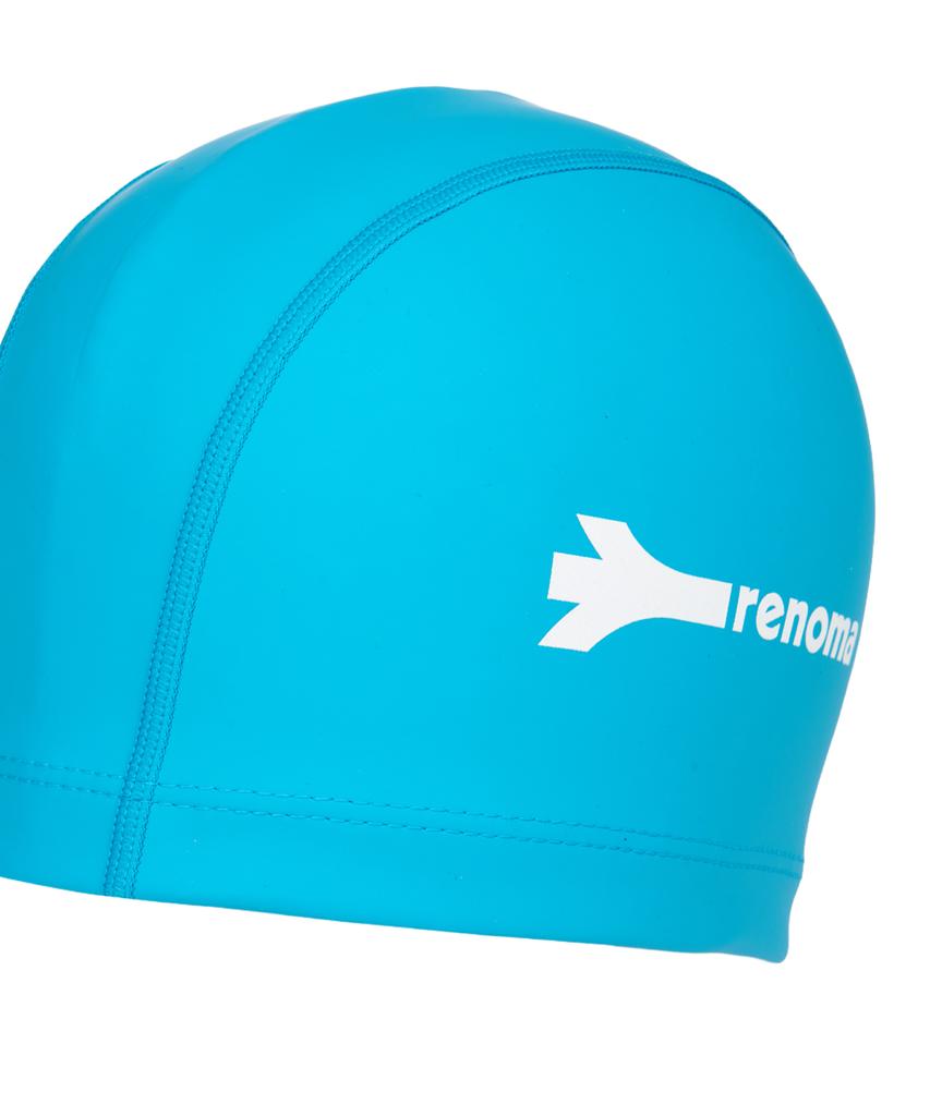 Lenomasuyeongbog Adult Simple Text Pu Swim Cap Aqua Blue Ro-Rc2E702-Ab