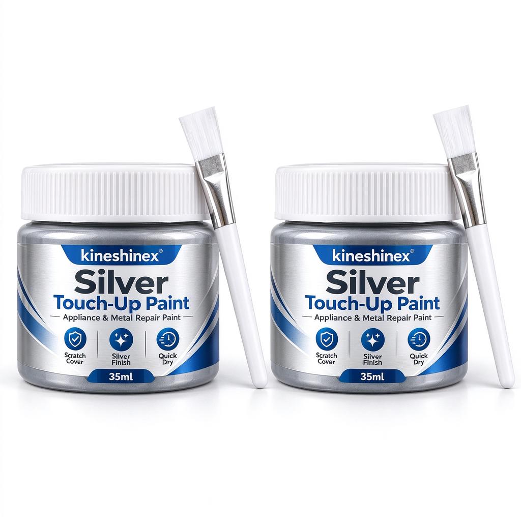 Silver Touch-Up Paint 35ml, Appliance and Metal Repair Paint for Scratches and Paint Chips