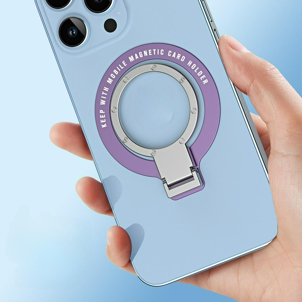 Ultra-thin ring buckle mobile phone holder, mobile phone super-strong paste metal folding bracket, rotating mobile phone support holder
