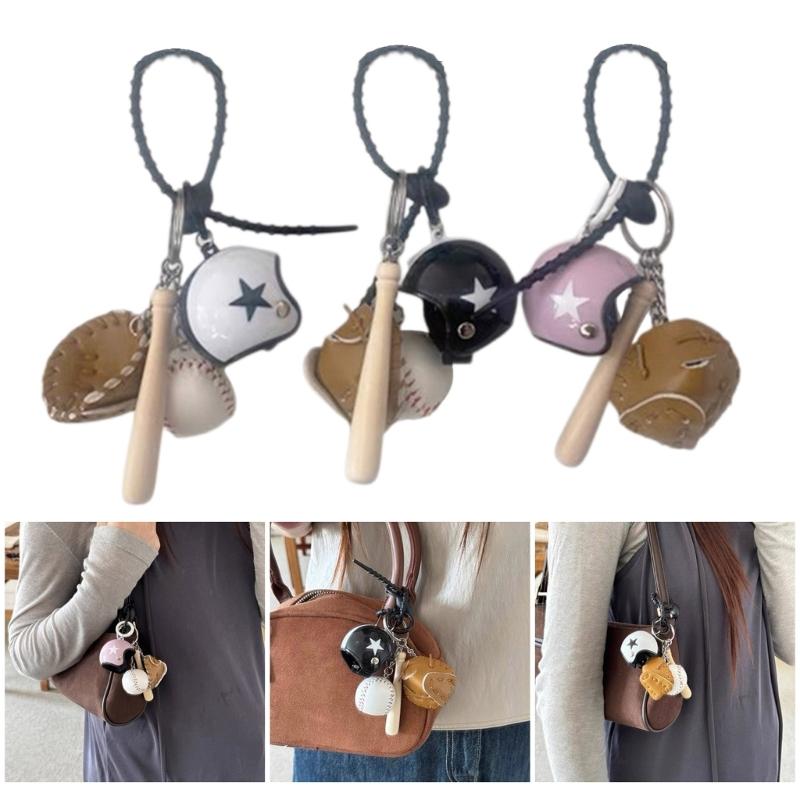 Miniature Baseball Glove Keychain Pendant Accessory for Backpacks and Handbags Gift for Boys and Baseball Enthusiasts