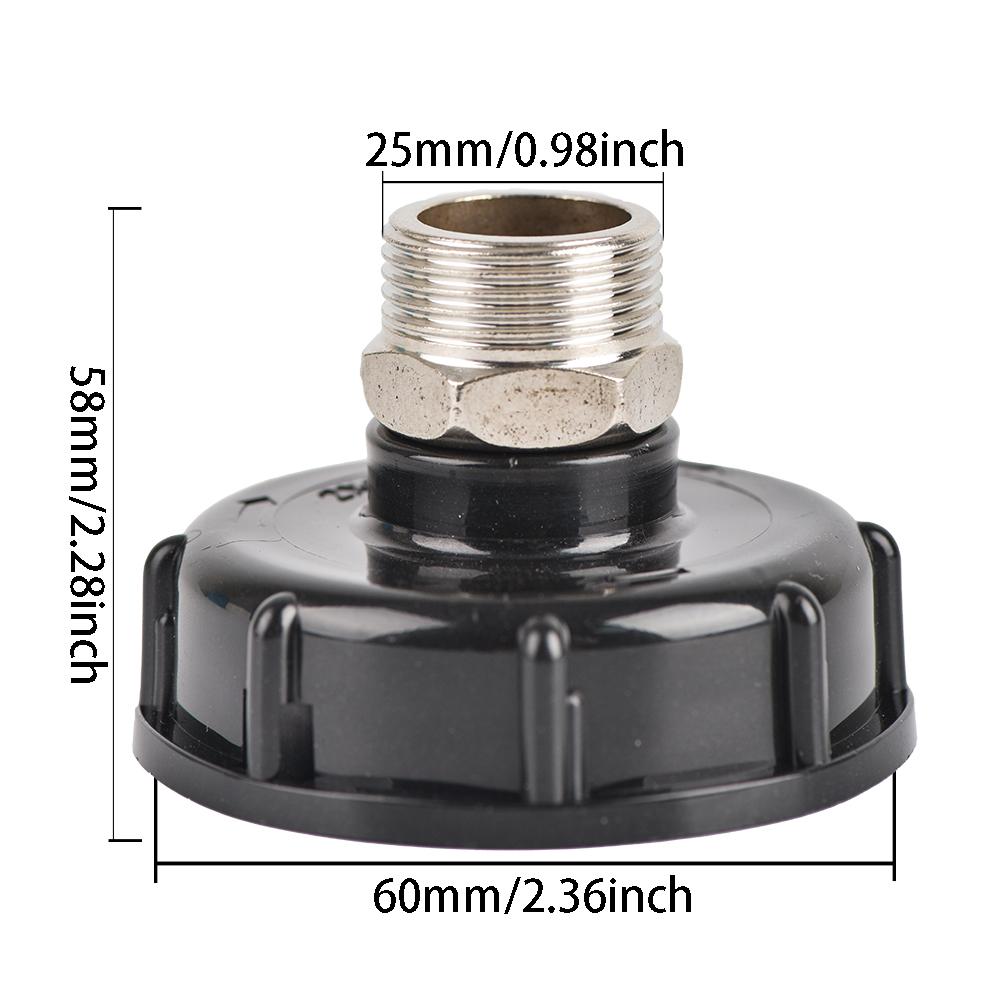 1/2" 3/4" 1" Female Thread IBC Tank Adapter S60 Water Tap Connector Valve Replacement Fitting Garden Irrigation Tool 1PCS