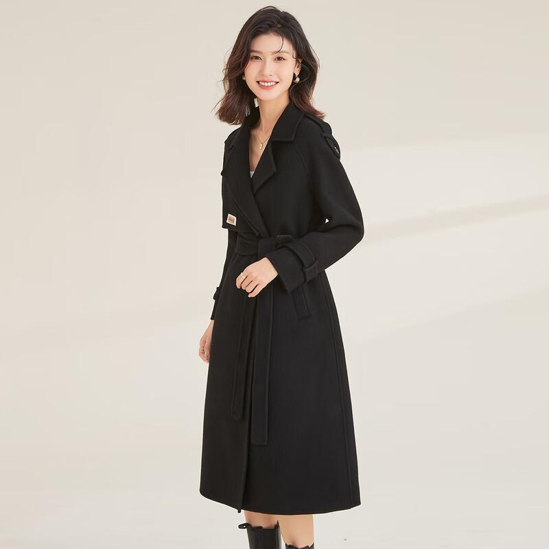 Women's Pure Wool Double-faced Double-breasted Coat